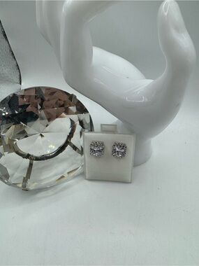 Stainless Steel and Cubic Zirconia‎ Earrings NEW